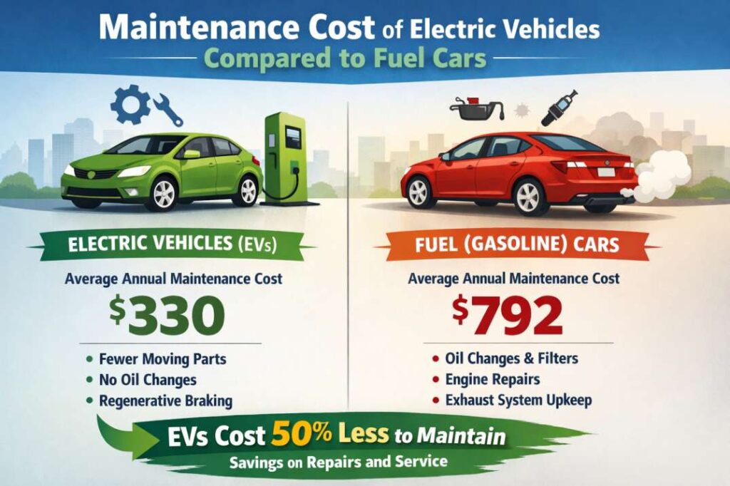 Maintenance Cost of Electric Vehicles vs Fuel Cars