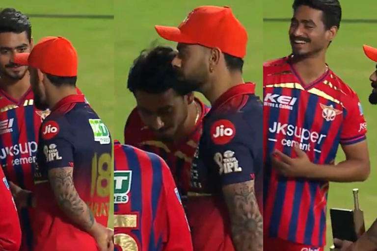 LSG Fast Bowler’s Gesture Leaves Virat Kohli Stunned as Players Gather Around | Watch